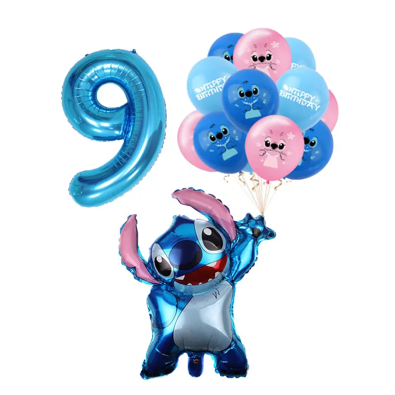 thumbnail image 1 of Decoración de cumpleaños de Disney Stitch, suministros para fiestas, vajilla, vasos de papel, platos, manteles, pancartas, telón de fondo, juego de globos, baby shower, 1 of 5