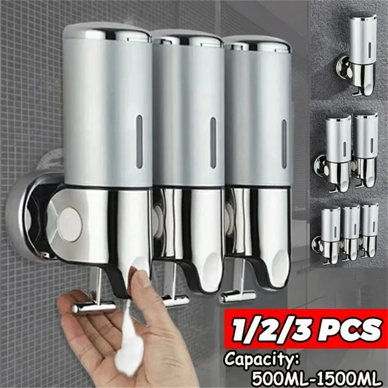 Bathroom Shower Soap Shampoo Gel Dispenser Dispenser Wall Mounted