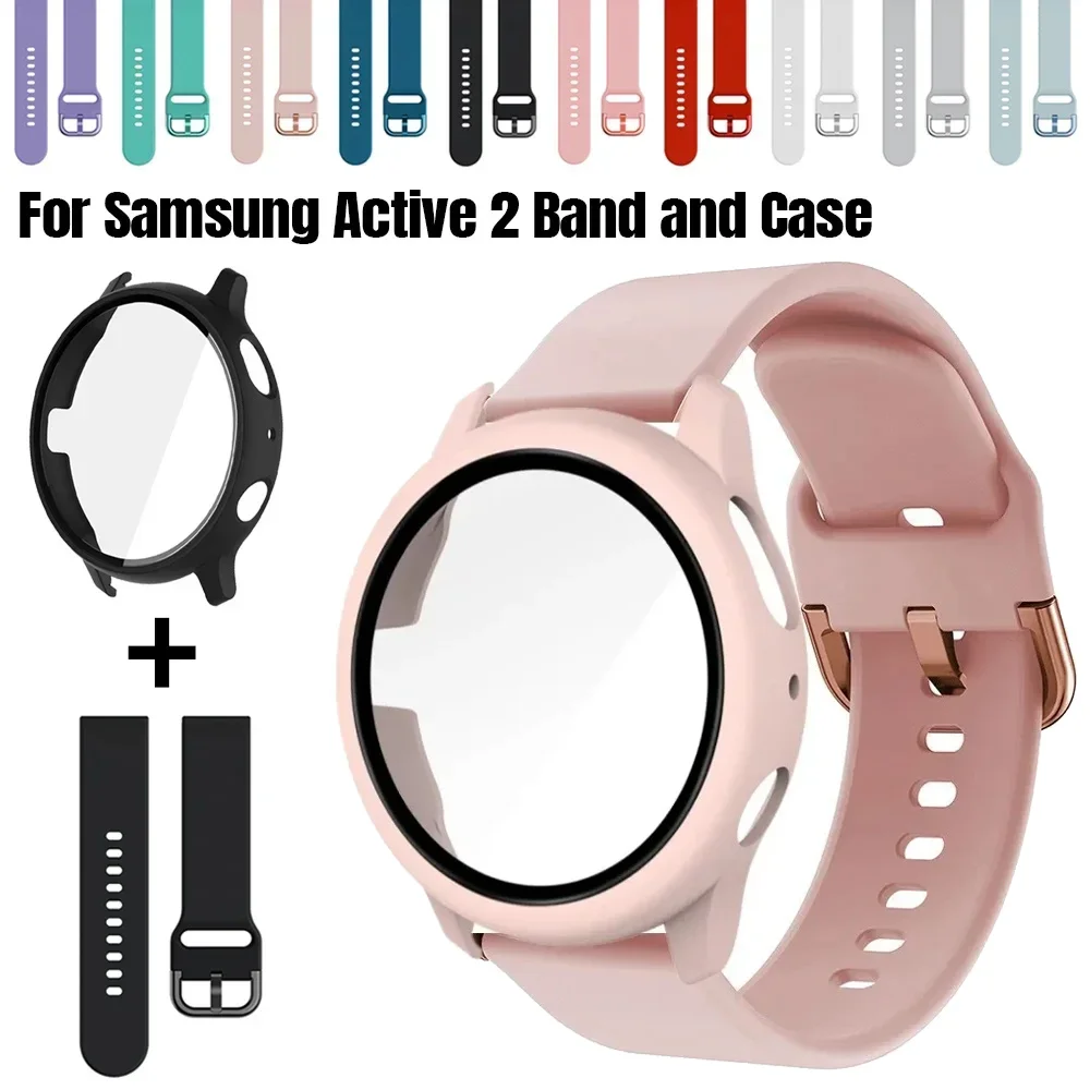 All-in-One Protective Strap with Case for Smartwatch - 20mm Band and Bumper Combo
