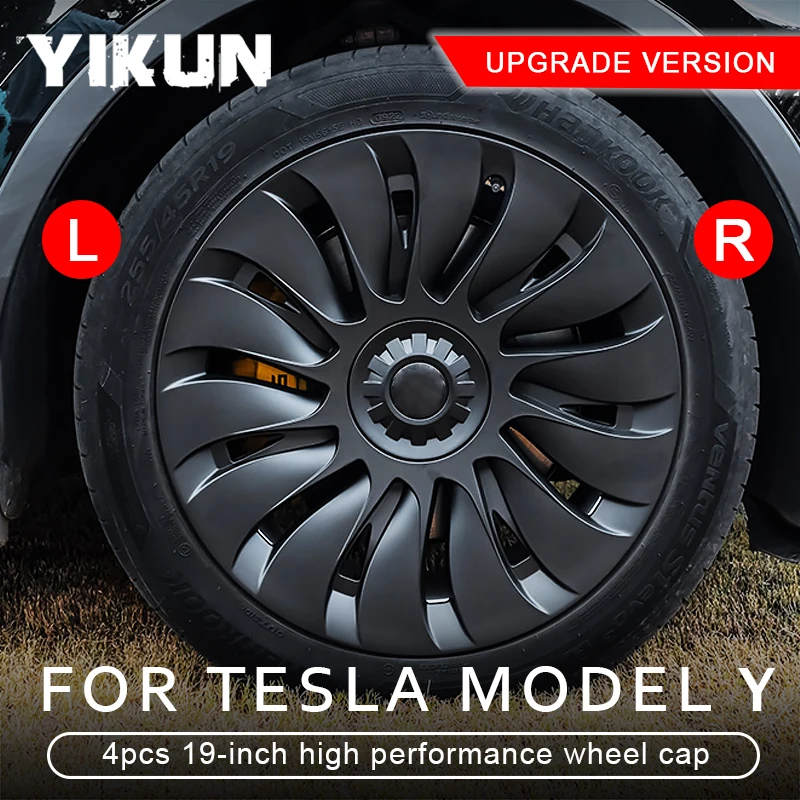 Wheel Hub Covers Wheel Hub Caps 4PCS HubCap Performance Automobile Replacemen Hub cap Full Rim Cover Accessories for Tesla Model Y 19 Inch Wheel Caps