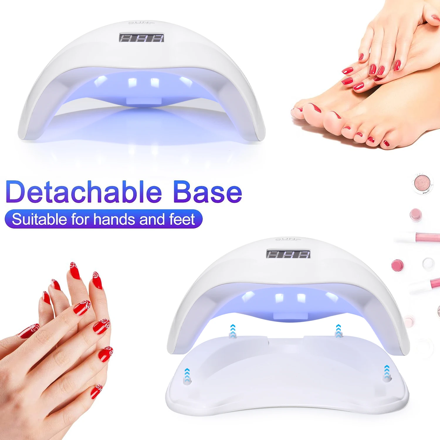 YIKOOLIN UV LED Nail Lamp 48W for Professional Saloon Fast Nail Gel Dryer With 4 Timers Automatic Sensor LCD Display 5