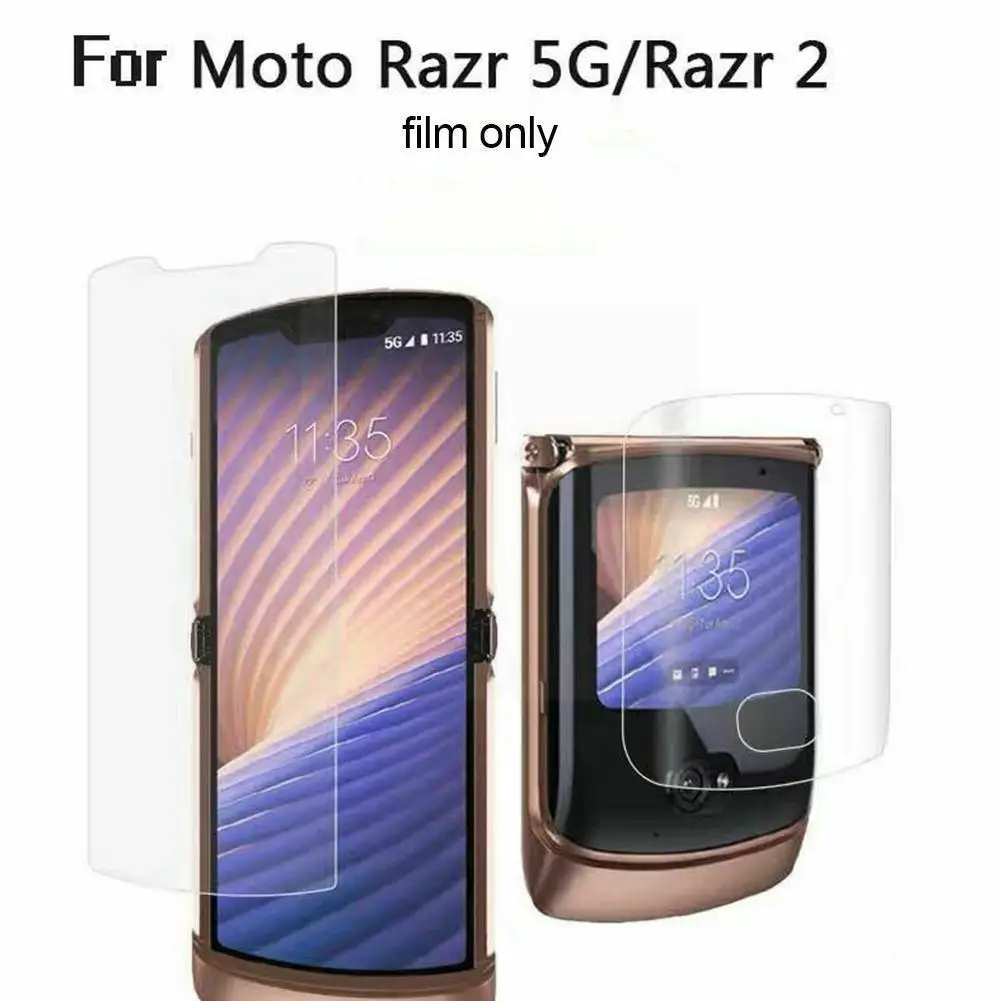Для Moto Razr 5g 2020 прозрачная передняя Гидрогелевая Защитная пленка для экрана 3 1
