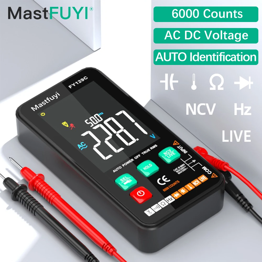 Умный Цифровой мультиметр MASTFUYI с кронштейном