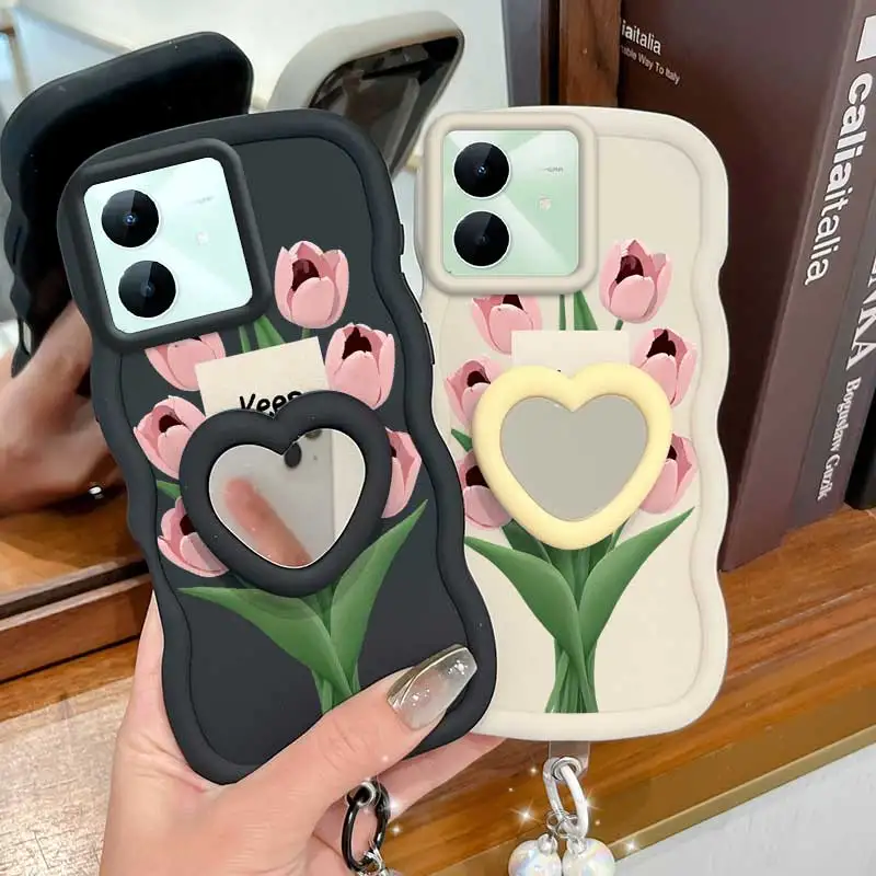 Stay Happy Phone Case Set with Lanyard and Stand - 3 Piece Bundle