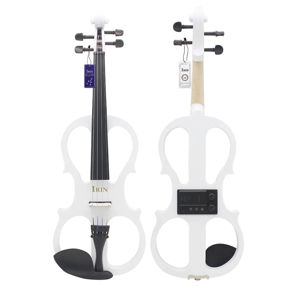 IRIN 4/4 Electric Violin Maple Body Silent Violin With Bow Case Headphone Cable Shoulder Rest Aluminium Alloy Accessories