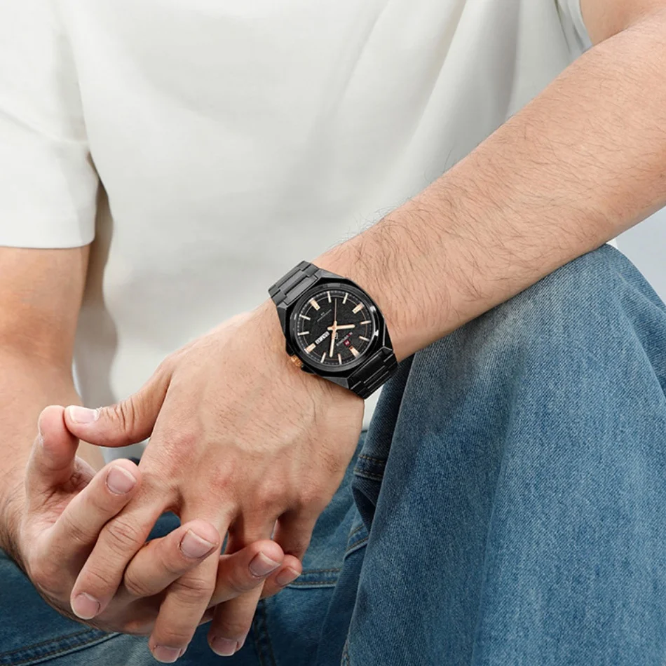 Luxury NAVIFORCE Men's Waterproof Stainless Steel Watch with Luminous Display