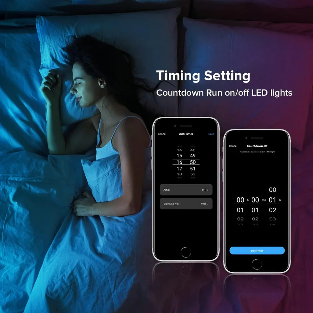 Tuya WiFi COB LED قطاع 12 فولت 1 متر 2 متر 3 متر 4...