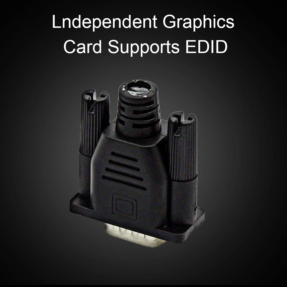 VGA EDID Dummy Plug Replacement 1080P 60Hz Headless Ghost Display Emulator for Headless PC Computer Accessories