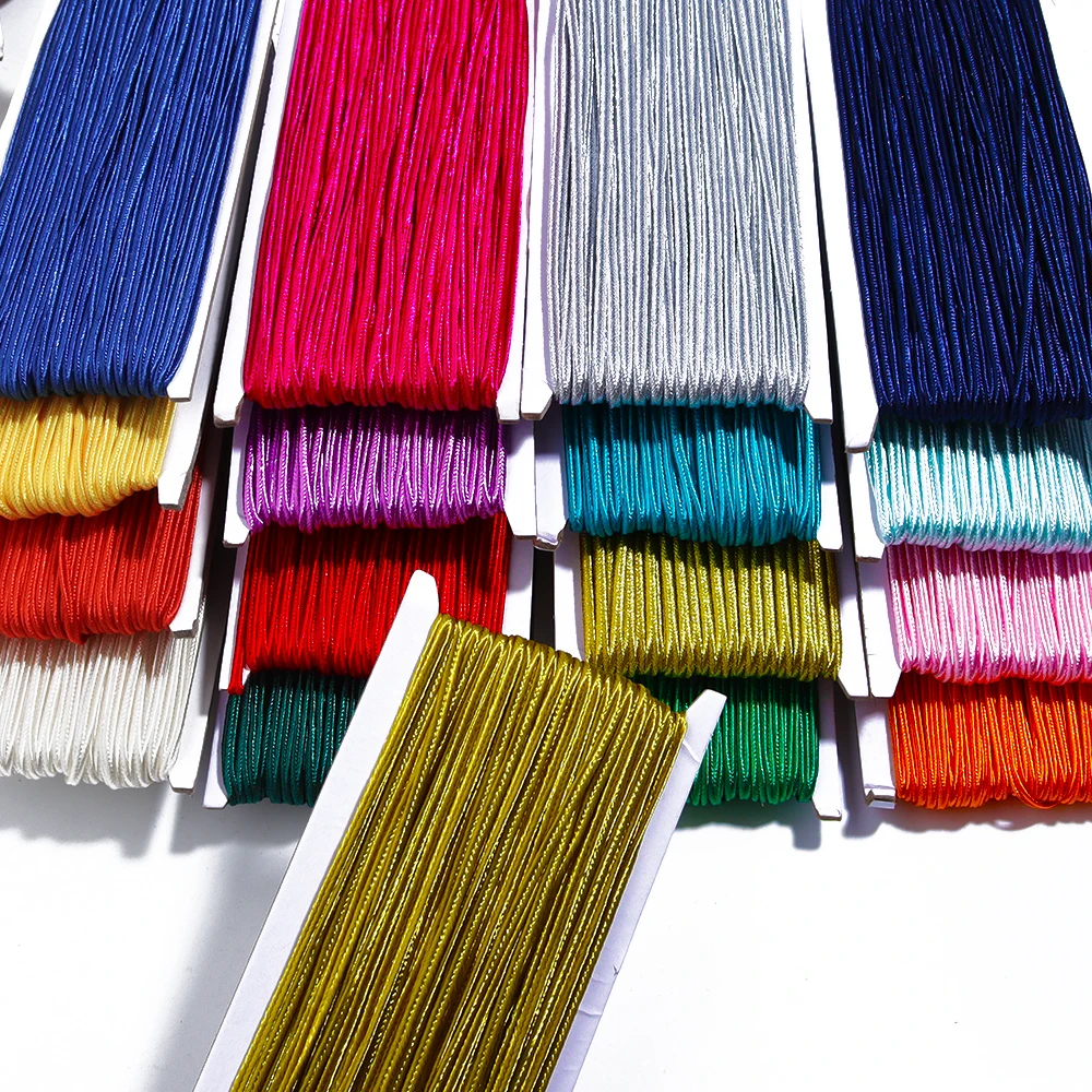 30yards/lot Chinese Soutache Cords Multicolor Nylon Rope Snake Belly Cords For DIY Jewelry Making Bracelet Clothing Accessories