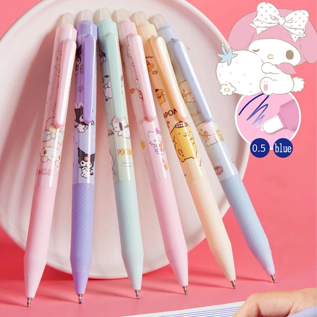 36pcs Sanrio Erasable Gel Pens With Eraser Kawaii Hello Kitty Kuromi  Student Writing Office School Supplies