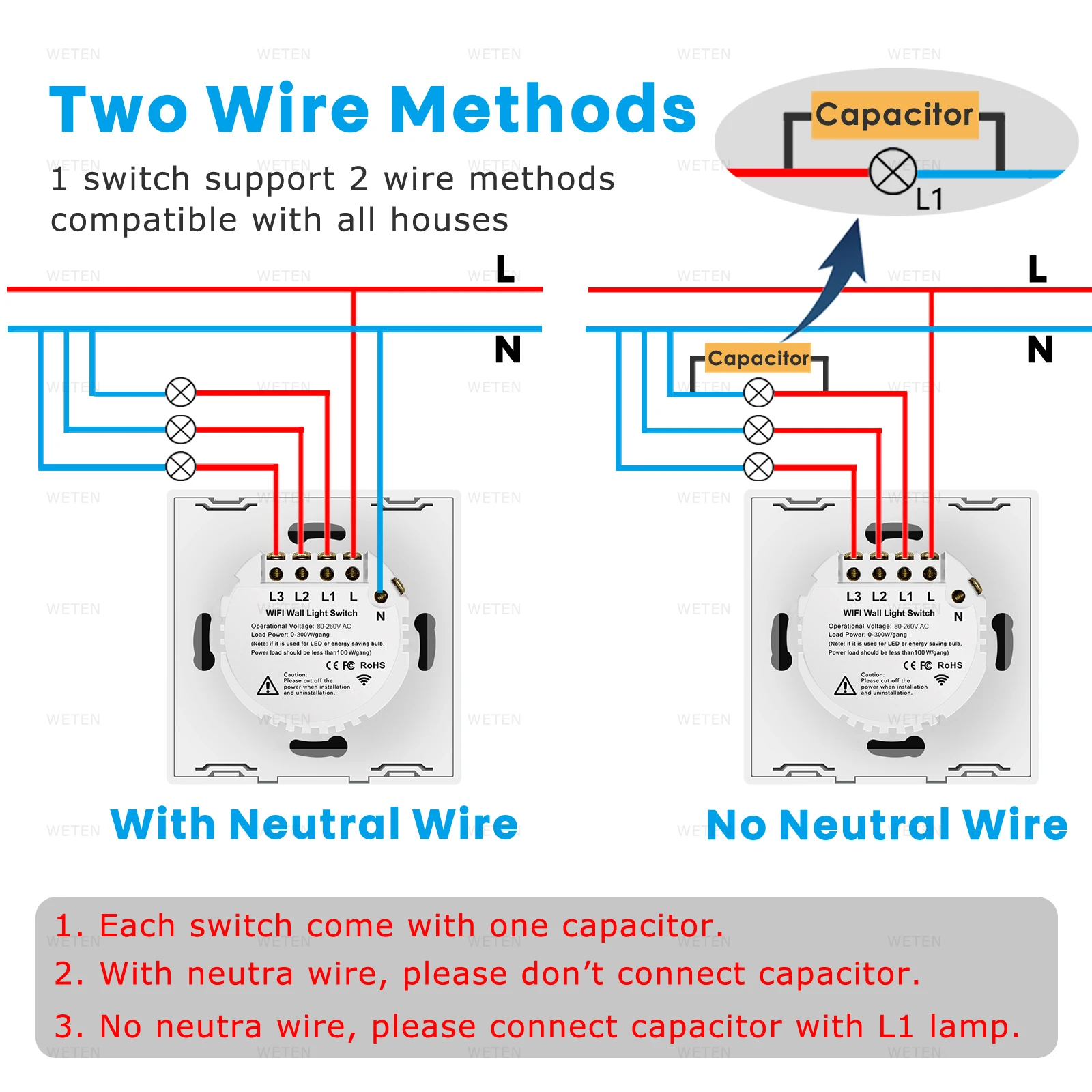 Tuya Smart Wifi rf Wall Touch Light Switch sem Fio Neutro 433 Mhz Gang 220v 110v Smart Life App Suporte Alexa Google Home - Image 2