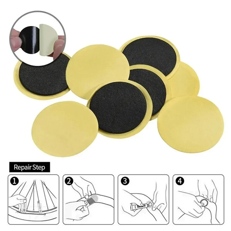 Bicycle Tire Repair Patch Glue-Free Adhesive Quick Repairing Tyre Protection Patch for Mountain Road Bike Inner Tyre Repair Pads