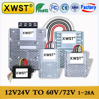 Boost Power Supply 12V 24V to 60V/72V DC DC Converter 1-19A Voltage Regulator Waterproof IP67 72V Output CE RoHs