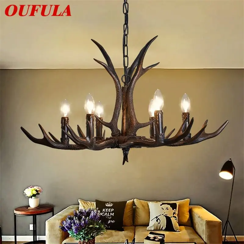 

OUFULA Nordic Antler Pendant Lights Creative Hanging LED Lamps for Ceiling Decor Home Dining Room Aisle