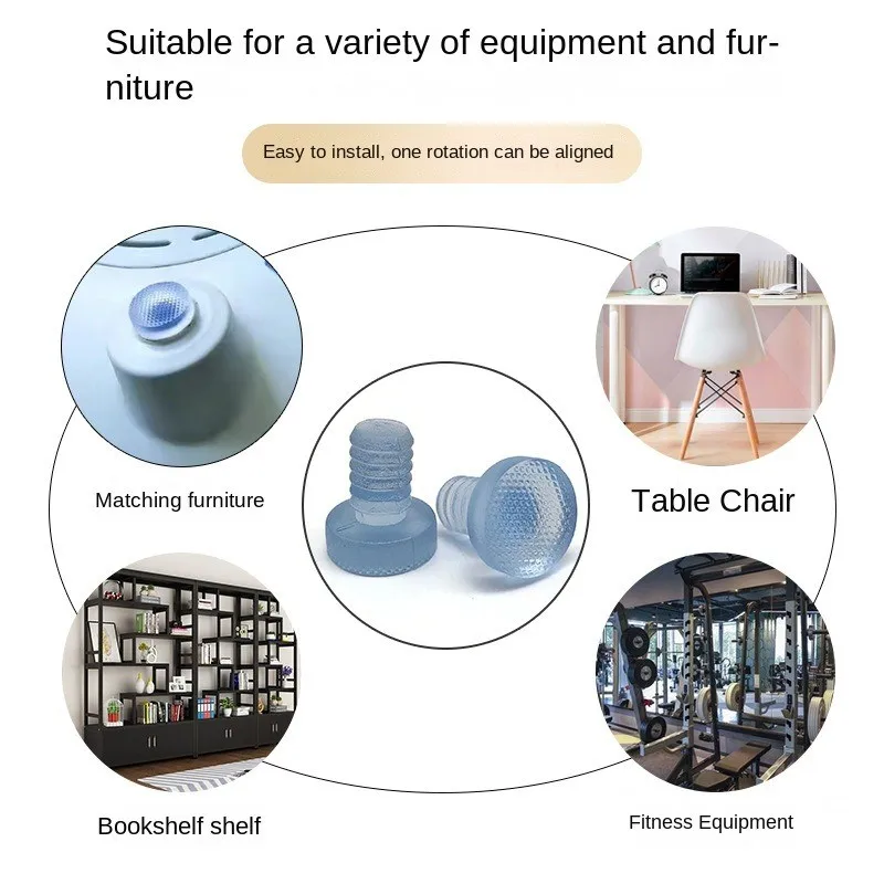 Transparent Rubber Screws Hole Plugs Anti collision Embedded Cabinet Door Bumpers Anti-slip Foot Pad Furniture Fasteners rubber furniture pads 20pcs