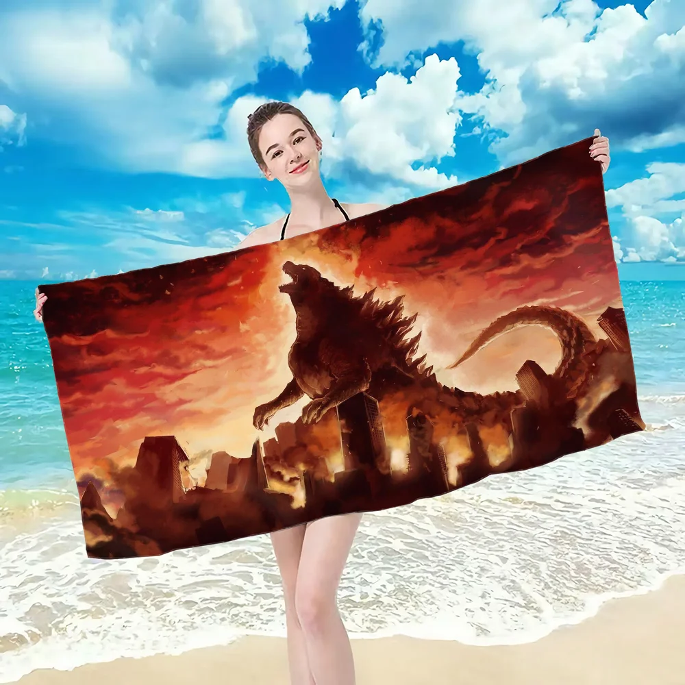 Cool G-GodzillaS Towel towel pattern beach towel, quick drying and absorbent, The fabric is made of cotton and does not fade 6