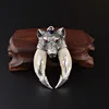 Antique Double Boar Tooth Silver Wolf Protective Talisman Pendant Necklace Gift 3