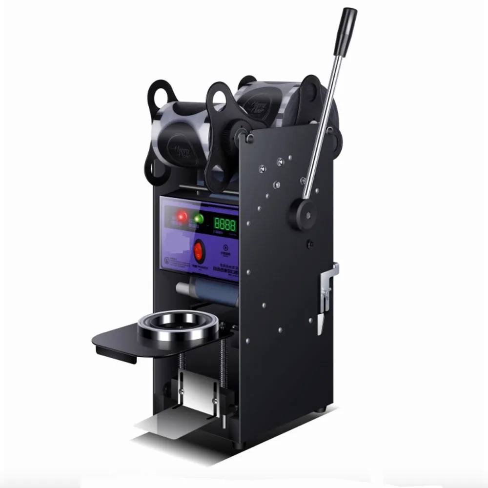 

Automatic Bubble Boba Tea Sealing Machine Plastic Cup Paper Cup Sealer With Digital Counting
