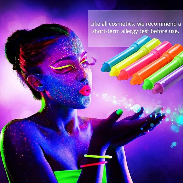 Halloween Party 6 Color Glow in The Dark Face Paint Black Light Paint UV  Neon Body Paints for Adults Face Painting Kit - AliExpress