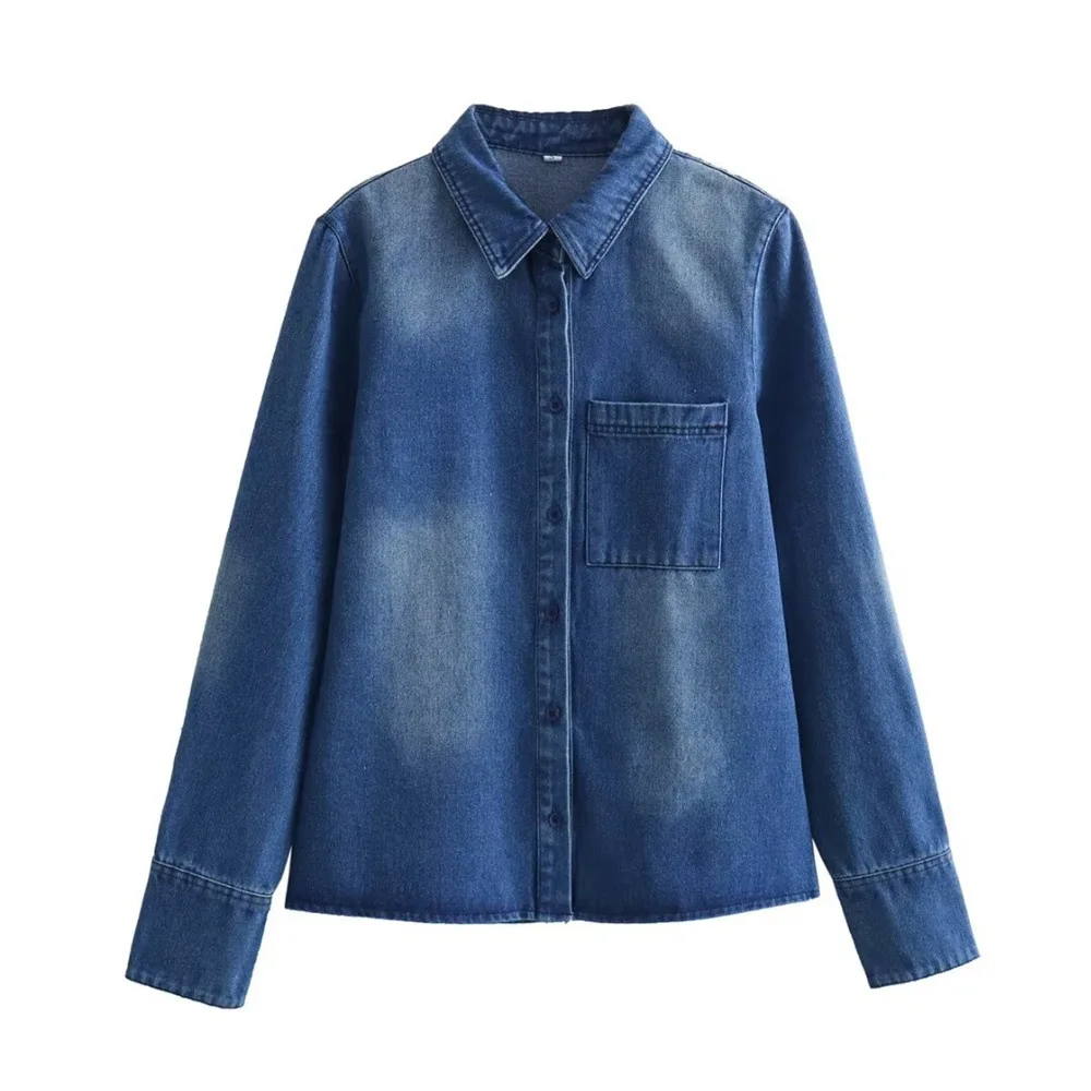 

New women's clothing layered with denim shirt slim fit design shirt jacket