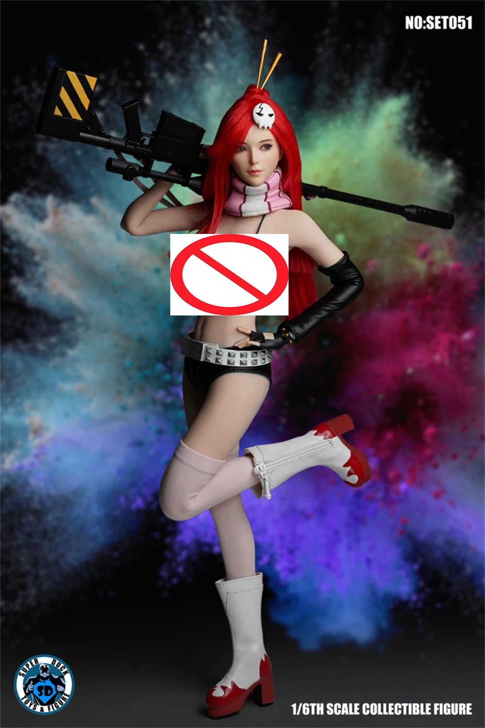 

1/6 Супер утка набор 051 Красивая снайперская девушка голова Лепка с подвижным взглядом оружие одевание без тела подходит для 12 дюймов TBL PH бледное тело кукла