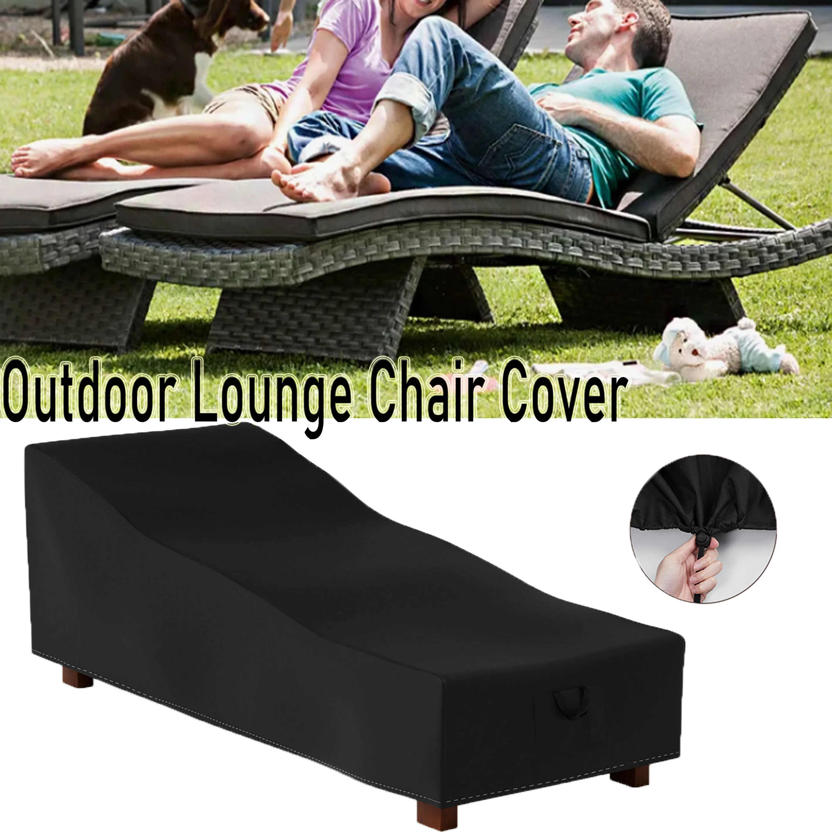 420D Outdoor Sun Lounger Cover Lounge Chair Recliner Protective Cover Garden Furniture Waterproof Dustproof Rain Patio