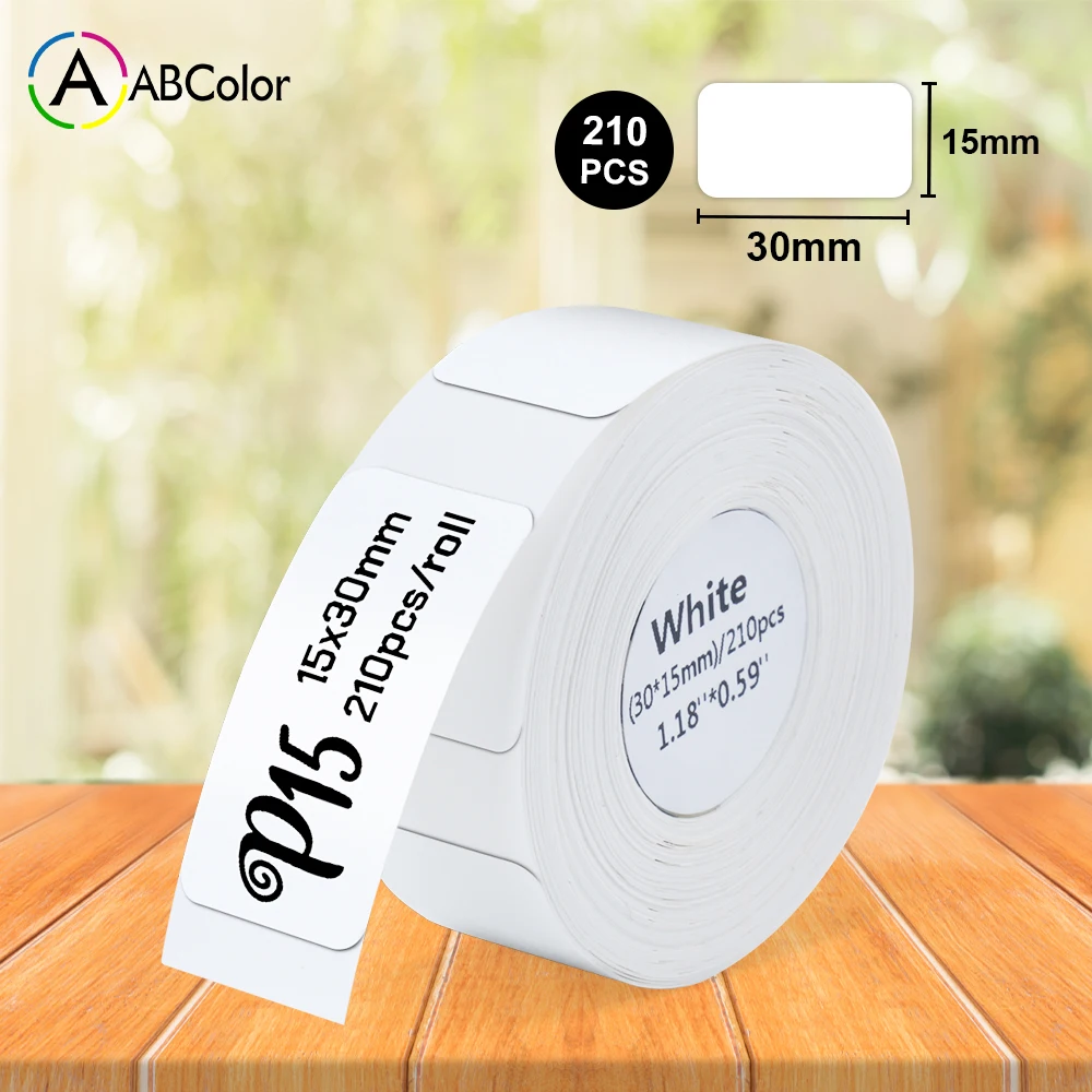 

P15 Label Paper 15*30mm Suit for Pristar P15 Marklife P15 P12 P11 L12 DELI Q2 PRT M11 Mini Portable Label Printer Adhesive Label