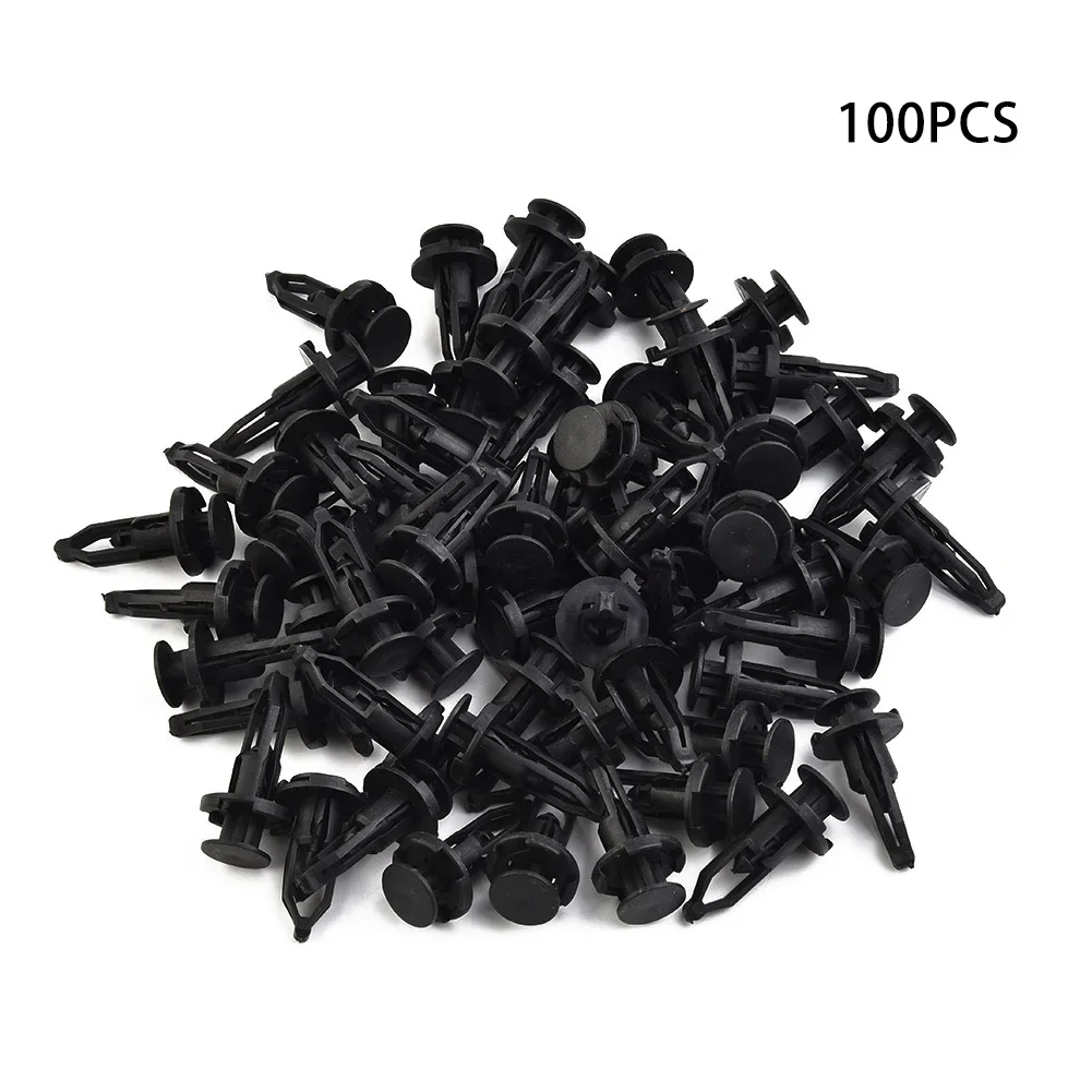 

100pcs 9mm Car Universal Bumper Back Car Bumper Rear Cover Push-type Clamp Plastic Fixed Clips Fasteners