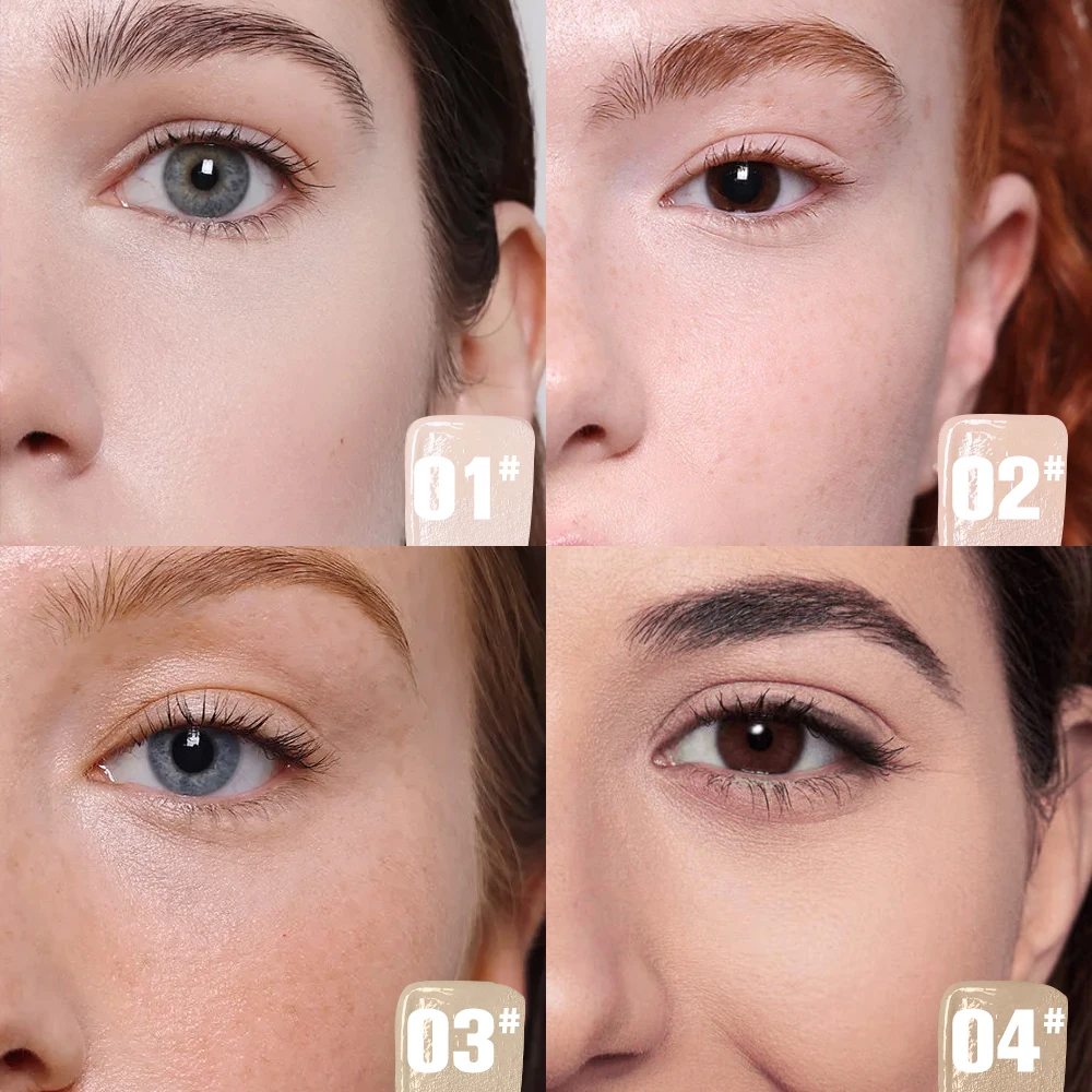 PHOFAY Super Coverage Concealer with Flexible Moisturizing Liquid Foundation Cover Dark Circles and Acne Spots Modify Skin Tone