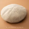 Women 100% Cashmere Berets French Artist Style Warm Winter Beanie Hat Retro Beret Solid Elegant Lady All Matched Autumn Caps 1