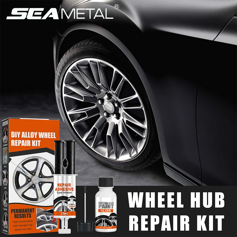 SEAMETALCarDIYAlloyWheelRepairKitsAdhesiveGeneralSilverAuto