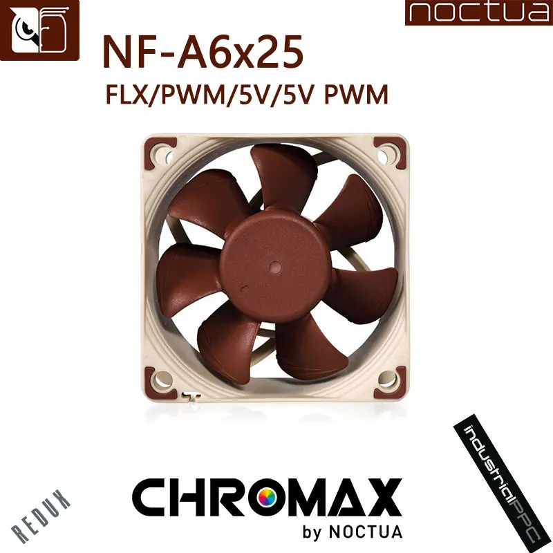 Nocura Nf-A6X25 Case Fan 60Mm Computer Cooles Fan 5V/12V Intelligent Temperature Control Cpu Ventola Del Radiatore