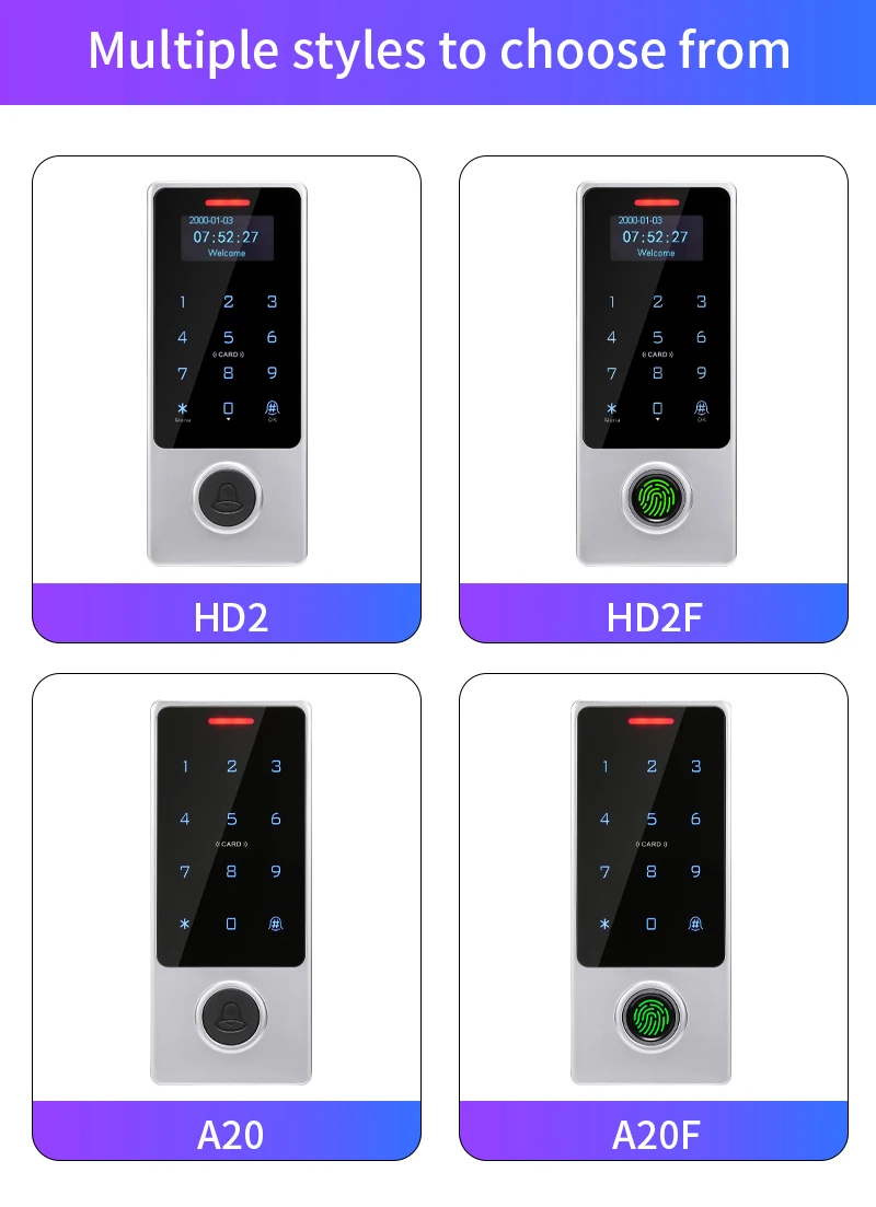 S1337511c46164de1905426e7b749dc0ch WIFI App Tuya Fingerprint Access Controller Keypad Metal Waterproof RFID Card Standalone Door Access Control System