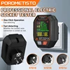 POROMETISTO ST01 Socket Tester Pro Voltage Test 30mA Socket Detector US/UK/EU Plug Ground Zero Line Plug Polarity Phase Checker 1