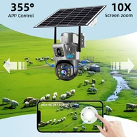V380 PRO 8MP 4G caméra de sécurité extérieure suivi automatique 4K Vision nocturne double lentille PIR CCTV Protection de sécurité 2