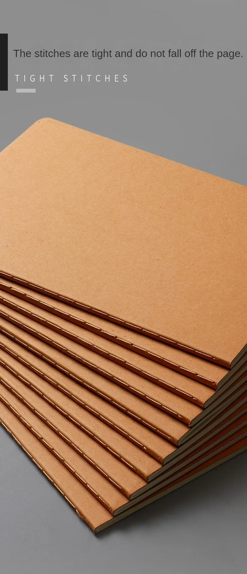 A5 Kraft Cover Vintage Notebook - BlankGridLined Diary for Students  Office Supplies