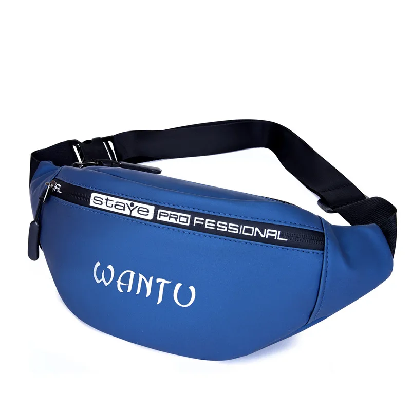 

LXFZQ Fanny Pack waterproof men's waist bag Outdoor sports travel letter printing messenger bag Large capacity chest bag Purse
