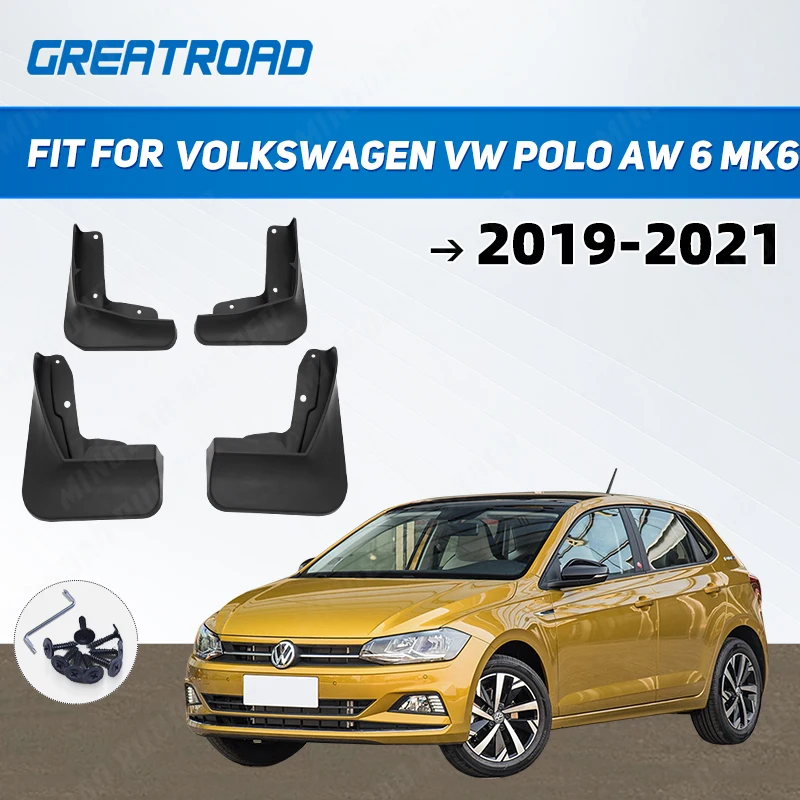 

Car Mud Flaps Front Rear Mudguards Splash Guards Fender Mudflaps For Volkswagen VW Polo AW 6 MK6 2019 2020 2021 Set Dirty Guards