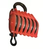 5Ton Heavy Duty Triple Wheel Wire Rope Sheave Snatch Pulley Block Lifting Swivel Hook 6
