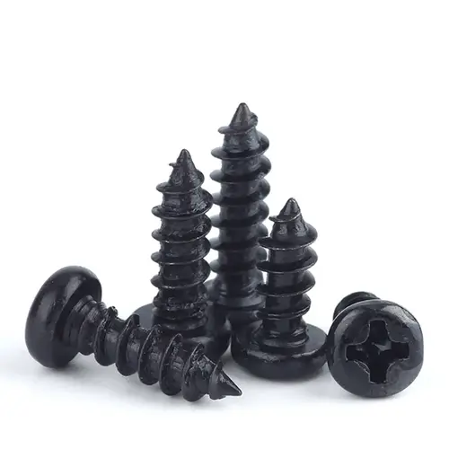 100 pcs/lot Cross Round Head Phillips Self-tapping Screw M1 M1.2 M1.4 M1.5 M1.7 M2 M2.3 M2.6 M3 M3.5 M4 M5 Black Carbon Steel - Image 3