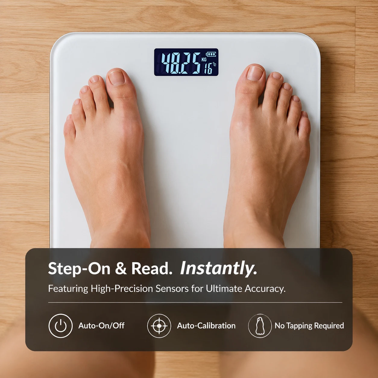 Digital weight scale, high-precision bathroom scale, digital display function, weight scale, bathroom scale, body scale - 3