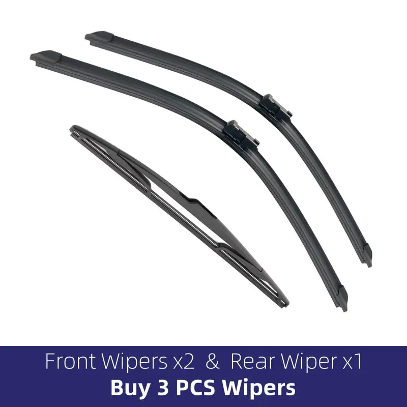 For Citroen Berlingo K9 2018-2021 Car Front Rear Wiper Blades Soft Rubber Windscreen Wipers Auto Windshield 24"17"14" 2019 2020