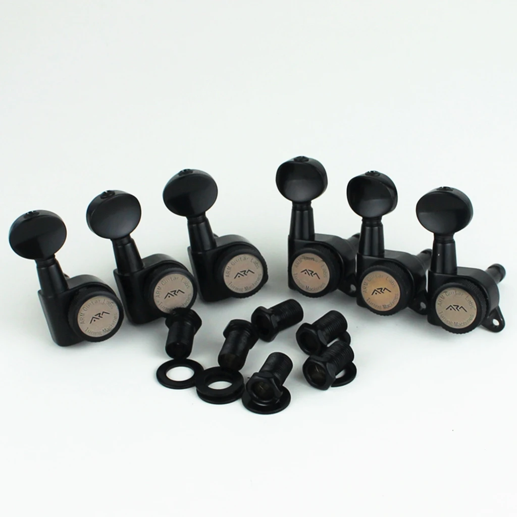 Chromium Black Electric Guitar String Tuner Winder and Lock