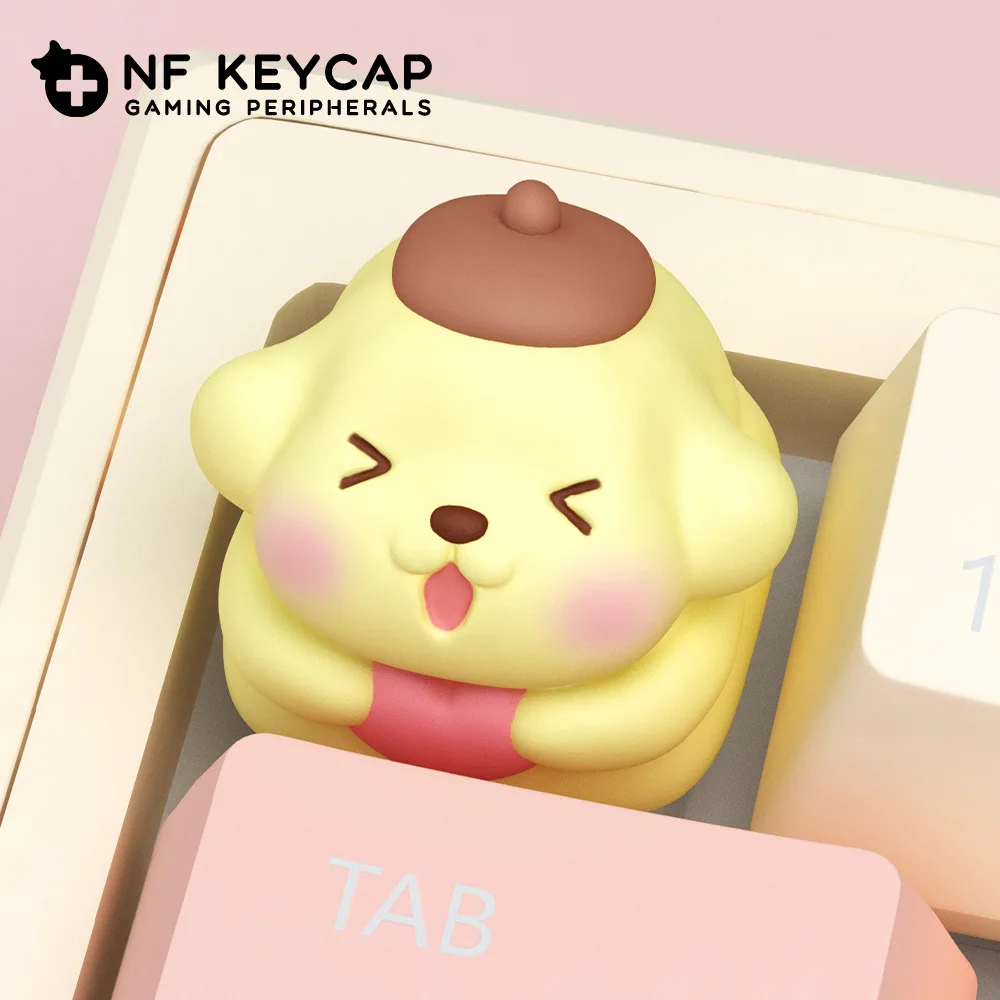 푸딩독 키캡 산리오 주변기기 기계식 키보드 키캡 귀여운 개성있는 키캡 커스텀 창의적인 레진