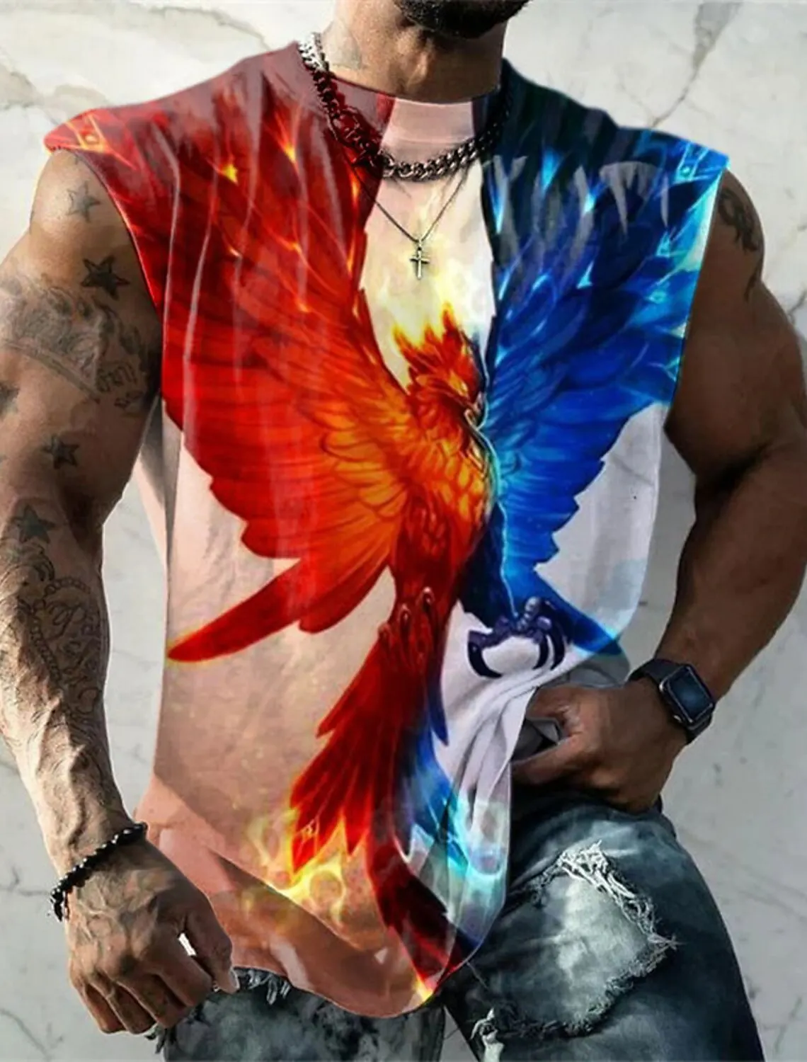 

New Season Bodybuilding Undershirt Tops Fashion Dry Quality Loose Fit Men's Casual Trendy Fitness Sleeveless Sports Undershirts