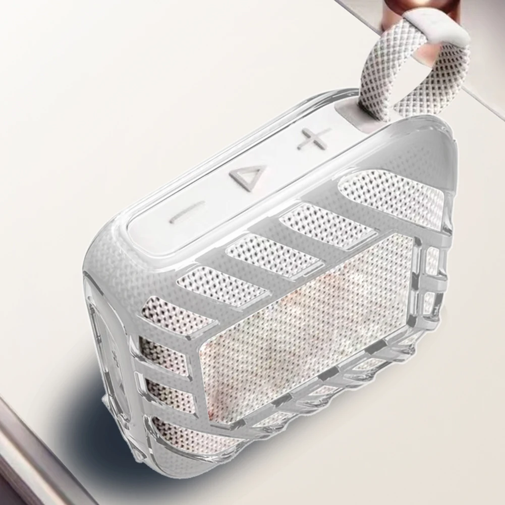 TPU Cover Case Shockproof Transparent Case Anti-Slip Carrying Sleeve Carrying Shell for JBL Go 4 Portable Speaker