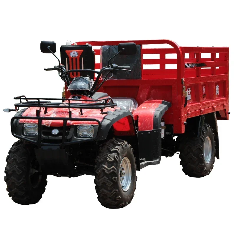 Atv Agricolo 400Cc 4Wd, Motore Raffreddato Ad Acqua, Trazione Integrale A Quattro Ruote Motrici, Trattore Agricolo Con Trasmissione Ad Albero Ribaltab