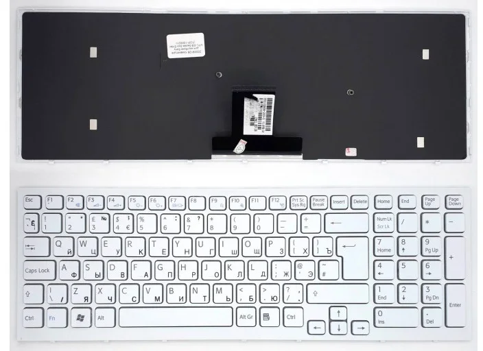 Клавиатура для Sony Vaio VPCEB3E1R/BQ белая с рамкой | Компьютеры и офис