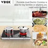 Electric Cooktop Electric Stove Top with Knob Control,9 Power Levels, Kids Lock & Timer,LED touch control 2