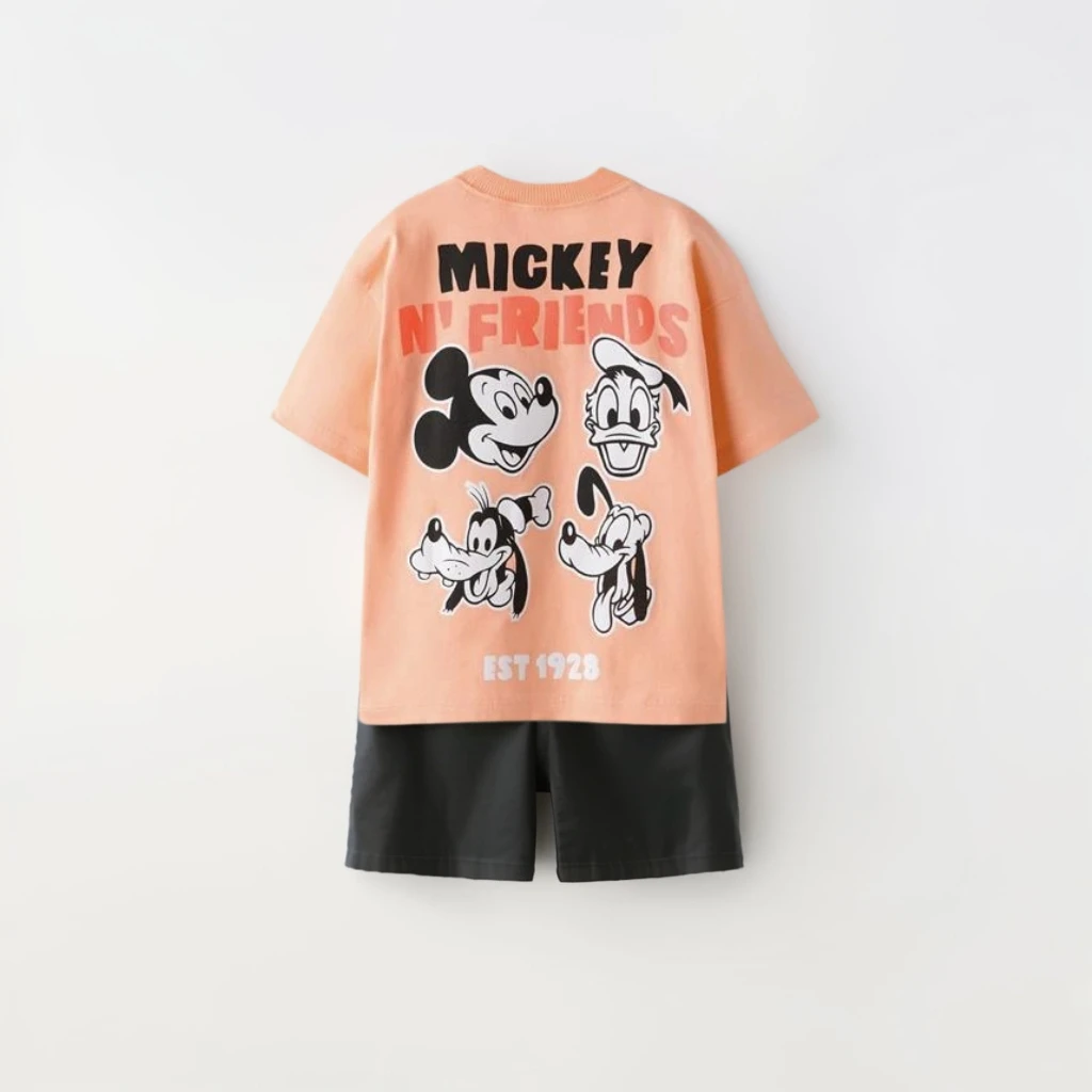 Disney Cool Boy Clothes Designer Za Tops Summer Boy Children Outfits Short Sleeved T-shirt Sport Clothing Children Suit For Boy 5